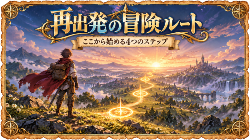 再出発の冒険ルート