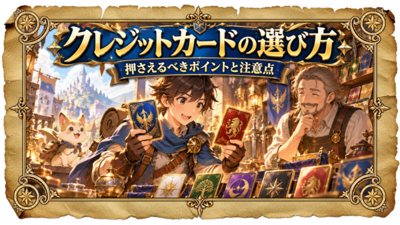 【クレジットカードの選び方】押さえるべきポイントと注意点を徹底解説！ 