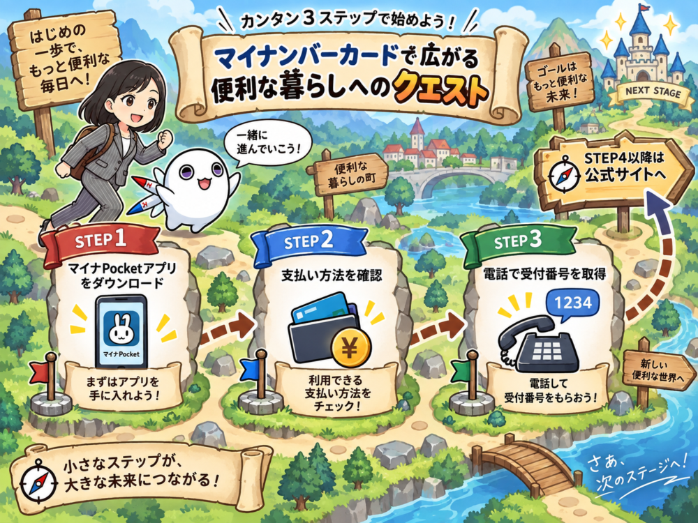 CICスマホ開示のSTEP1からSTEP3と公式サイトへの流れを示すクエストマップ