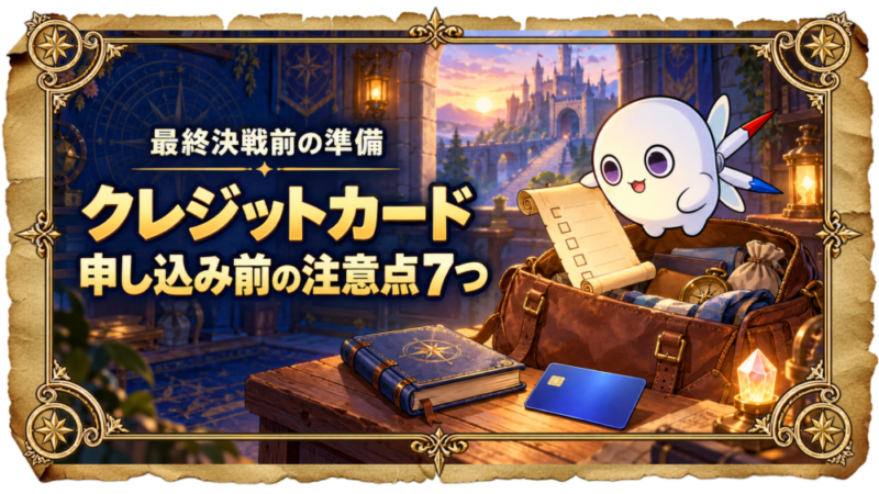 【最終決戦前の準備】クレジットカード申し込み前の注意点7つ